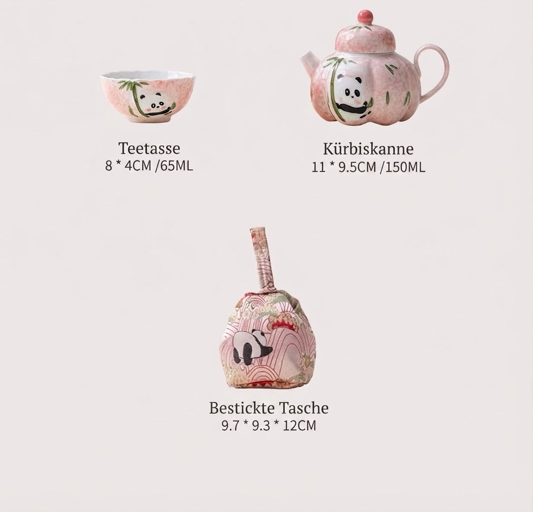 Panda-Reise-Tee-Set