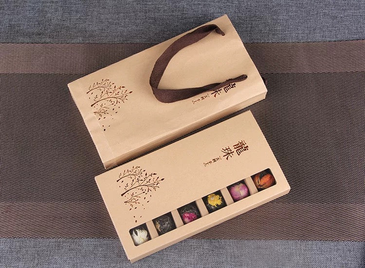 Exquisite Blumen-Drachenperlen Geschenkbox