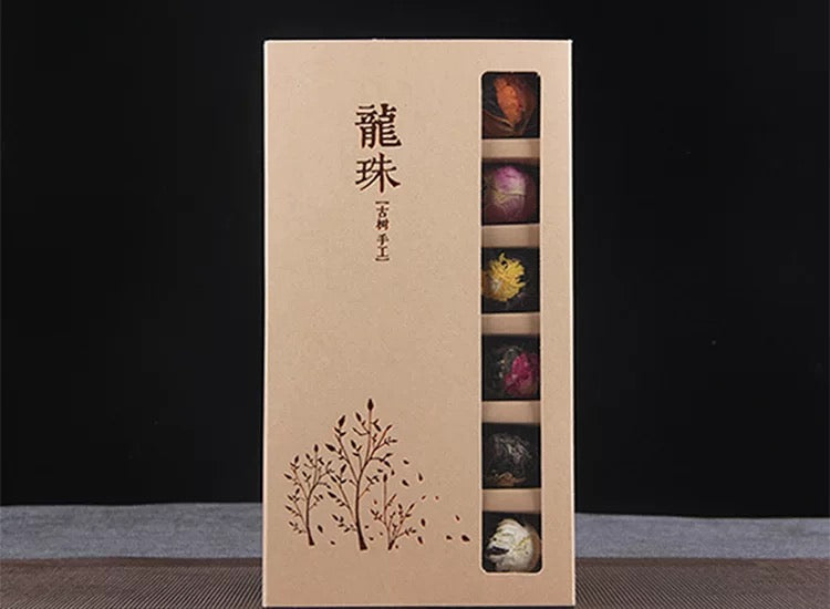 Exquisite Blumen-Drachenperlen Geschenkbox
