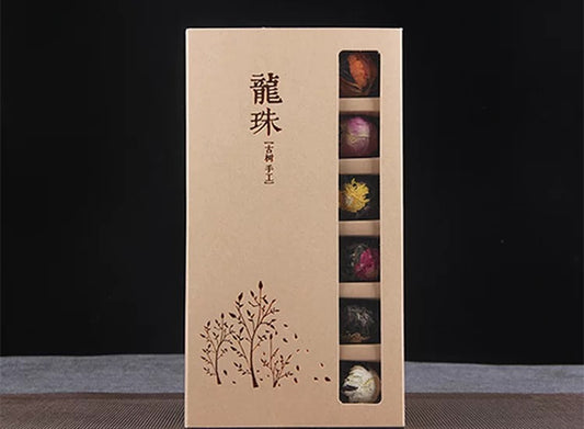 Exquisite Blumen-Drachenperlen Geschenkbox