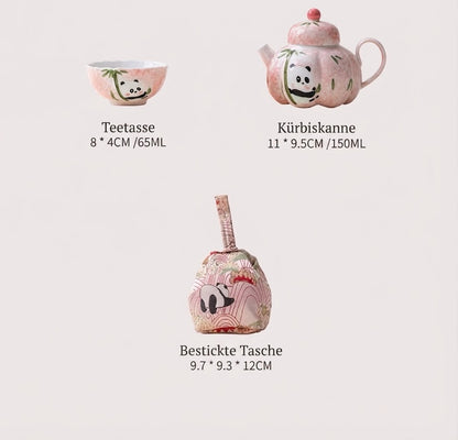 Panda-Reise-Tee-Set