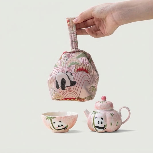 Panda-Reise-Tee-Set
